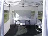 Tenda per Visitore FleXtents PRO 3x6m Bianco, incl. 6 pareti laterali e 1 parete divisoria trasparente