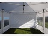 Namiot Ekspresowy FleXtents PRO 4x6m Biały, mq 8 ściany boczne & ozdobnymi kurtynami
