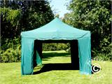 Tente pliante FleXtents PRO 4x6m Vert, avec 8 cotés