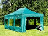 Tente pliante FleXtents PRO 4x6m Vert, avec 8 cotés