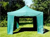 Tente pliante FleXtents PRO 4x6m Vert, avec 8 cotés