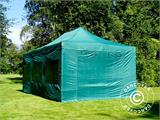 Tente pliante FleXtents PRO 4x6m Vert, avec 8 cotés