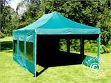 Tente pliante FleXtents PRO 4x6m Vert, avec 8 cotés