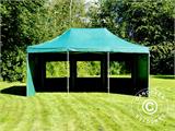 Tente pliante FleXtents PRO 4x6m Vert, avec 8 cotés