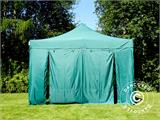 Tenda Dobrável FleXtents PRO 4x6m Verde, incl. 8 paredes laterais