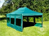 Faltzelt FleXtents Xtreme 50 4x6m Grün, mit 8 Seitenwänden