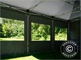 Faltzelt FleXtents PRO 4x6m Grau, mit 8 Seitenwänden