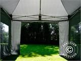 Gazebo pieghevole FleXtents PRO 4x6m Grigio, inclusi 8 fianchi