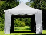 Tenda Dobrável FleXtents PRO 4x6m Cinza, incl. 8 paredes laterais