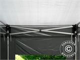 Faltzelt FleXtents PRO 4x6m Grau, mit 8 Seitenwänden