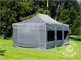 Tenda Dobrável FleXtents PRO 4x6m Cinza, incl. 8 paredes laterais