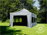 Tenda Dobrável FleXtents PRO 4x6m Cinza, incl. 8 paredes laterais