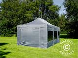 Tente pliante FleXtents PRO 4x6m Gris, avec 8 cotés