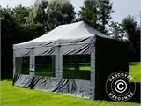 Tenda Dobrável FleXtents PRO 4x6m Cinza, incl. 8 paredes laterais