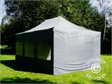 Gazebo pieghevole FleXtents PRO 4x6m Grigio, inclusi 8 fianchi