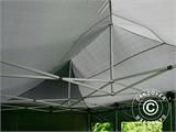 Faltzelt FleXtents PRO 4x6m Grau, mit 8 Seitenwänden