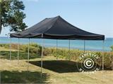 Faltzelt FleXtents PRO 4x6m Schwarz, mit 8 Seitenwänden