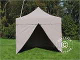 Tente Pliante FleXtents PRO "Peaked" 4x4m Latte, avec 4 cotés Tente Pliante FleXtents PRO "Peaked" 4x4m Latte, avec 4 cotés