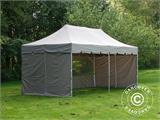 Pop up aiatelk FleXtents PRO "Peaked" 4x8m Latte, kaasas 6 külgseinad