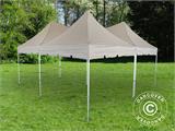 Gazebo pieghevole FleXtents PRO Peak Pagoda 6x6m, Latte