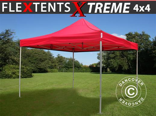 Vouwtent/Easy up tent FleXtents Xtreme 50 4x4m Rood