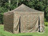 Tenda Dobrável FleXtents Xtreme 50 4x4m Camuflagem/Militar, incl. 4 paredes laterais