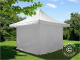 Vouwtent/Easy up tent FleXtents Pagoda Xtreme 50 3x3m / (4x4m) Wit, inkl. 4 Zijwanden