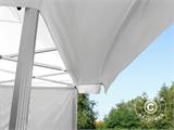 Faltzelt FleXtents Pagoda Xtreme 50 3x3m / (4x4m) Weiß, mit 4 Seitenwänden