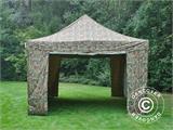 Pop up gazebo FleXtents Xtreme 50 4x6 m Camouflage/Military, incl. 8 sidewalls