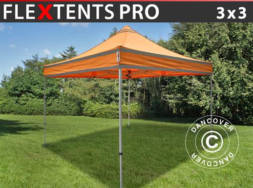 Vouwtent/Easy up tent FleXtents PRO Werktent 3x3m Oranje Reflecterend