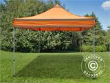 Faltzelt FleXtents PRO Arbeitszelt 3x3m Orange mit Reflektorbändern