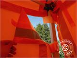 Carpa plegable FleXtents PRO, Carpa de trabajo 3x3m Naranja reflectante, Incl. 4 lados