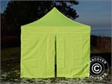 Pop up gazebo FleXtents PRO 3x3 m Neon yellow/green, incl. 4 sidewalls