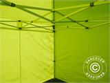 Tente pliante FleXtents PRO 3x3m Néon jaune/vert, avec 4 cotés