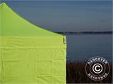 Tente pliante FleXtents PRO 3x3m Néon jaune/vert, avec 4 cotés