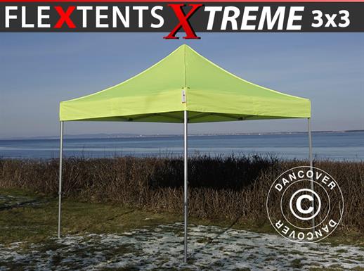 Pop up aiatelk FleXtents Xtreme 50 3x3m Neoonkollane/Roheline