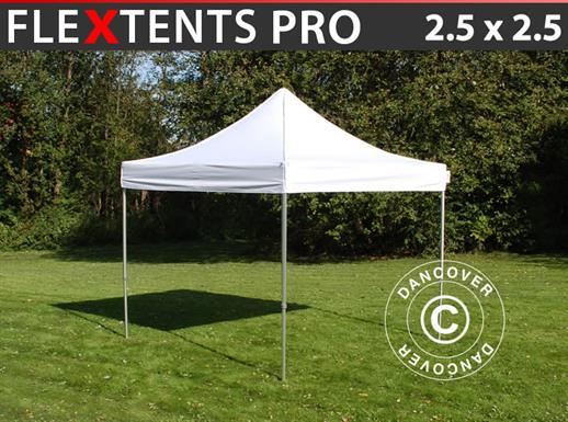 Carpa plegable FleXtents PRO 2,5x2,5m Blanco