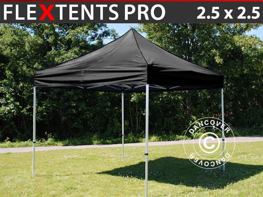 Prekybinė palapinė FleXtents PRO 2,5x2,5m Juoda