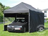 Carpa plegable FleXtents PRO 2,5x5m Negro, incl. 6 lados