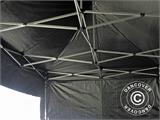 Tente Pliante FleXtents PRO 2,5x5m Noir, avec 6 cotés