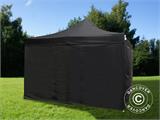 Tente pliante FleXtents PRO 3,5x3,5m Noir, avec 4 cotés