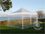 Tente pliante FleXtents PRO 3x3m Transparent, avec 4 cotés