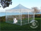 Tente pliante FleXtents PRO 3x3m Transparent, avec 4 cotés