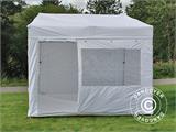 Carpa plegable FleXtents PRO Trapezo 2x3m Blanco, Incl. 4 lados