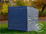 Tente pliante FleXtents PRO Trapezo 2x3m Gris, avec 4 cotés