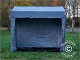 Faltzelt FleXtents PRO Trapezo 2x3m Grau, mit 4 Seitenwänden