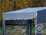 Tente pliante FleXtents PRO Trapezo 2x3m Gris, avec 4 cotés