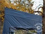 Faltzelt FleXtents PRO Trapezo 2x3m Grau, mit 4 Seitenwänden