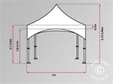 Faltzelt FleXtents PRO "Arched" 3x6m Weiss, mit 6 Seitenwänden Faltzelt FleXtents PRO "Arched" 3x6m Weiss, mit 6 Seitenwänden