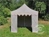 Tenda Dobrável FleXtents PRO "Morocco" 3x3m Latte, incl. 4 paredes laterais